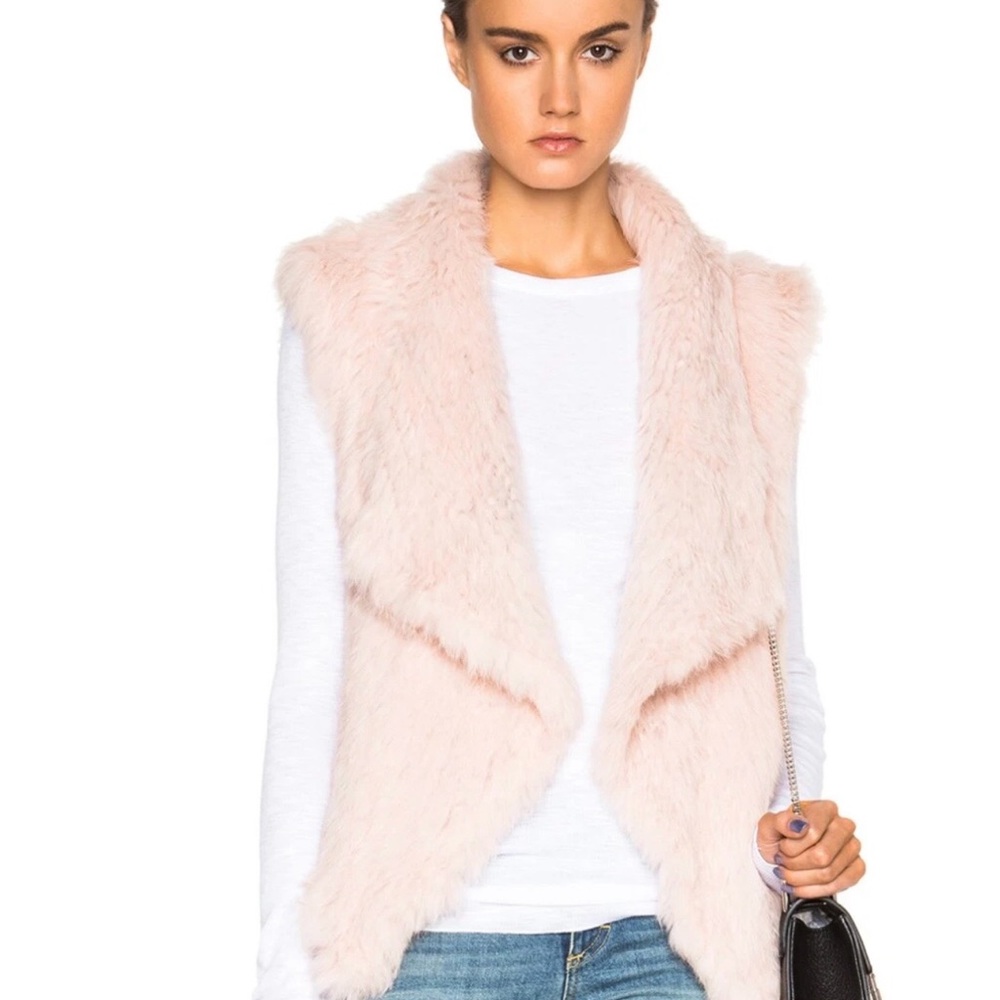 NICHOLAS Knitted Fur Vest Small OP $562
